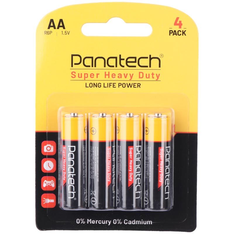 باتری چهارتایی قلمی Panatech Super Heavy Duty R6P 1.5V AA