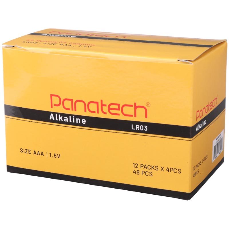 باتری چهارتایی نیم قلمی Panatech Alkaline LR03 1.5V AAA