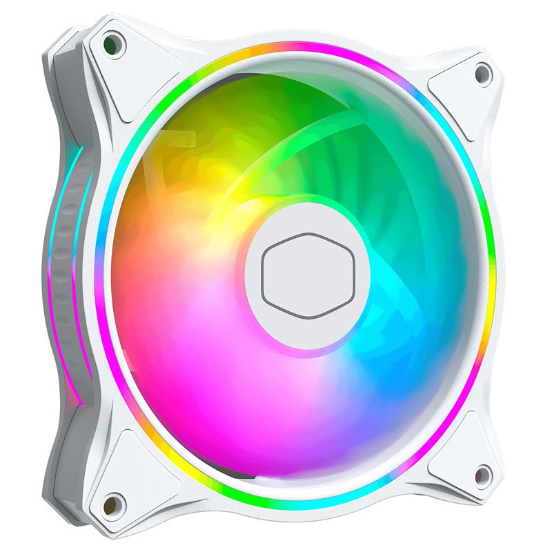 فن کیس کولر مستر Cooler Master MasterFan MF120 Halo ARGB White 12*12 بسته 3 عددی
