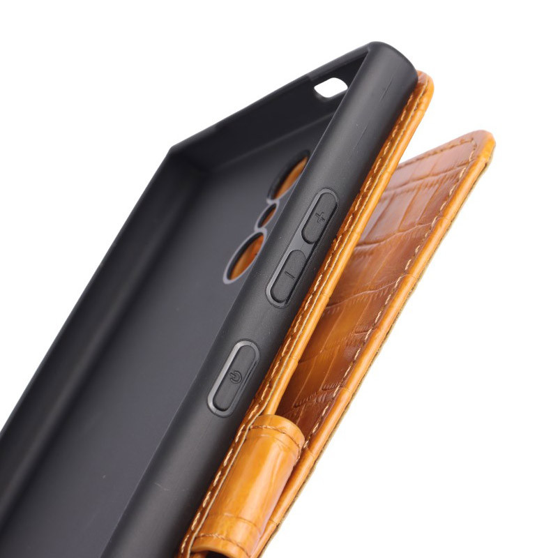 کیف چرمی پوست ماری مگنتی محافظ لنزدار Samsung Galaxy S24 Ultra