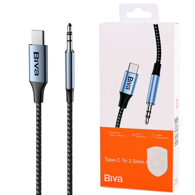 کابل تبدیل Biva AUX-07T Type-C To AUX 1m