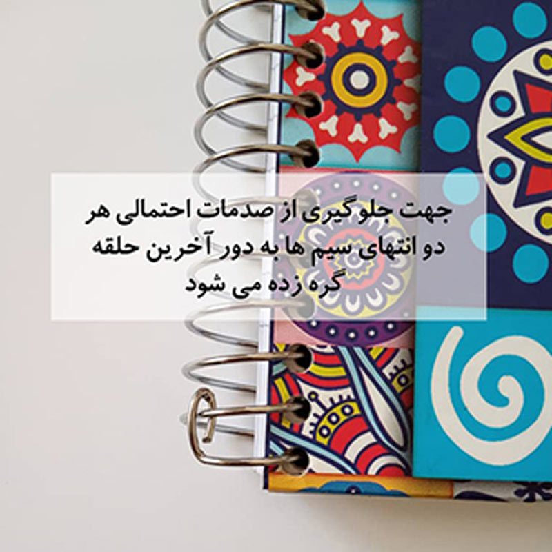 دفتر سیمی 40 برگ 3 خط نهال آلما کد 7441