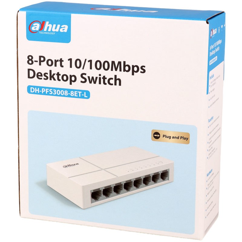 سوییچ Dahua DH-PFS3008-8ET-L 8Port