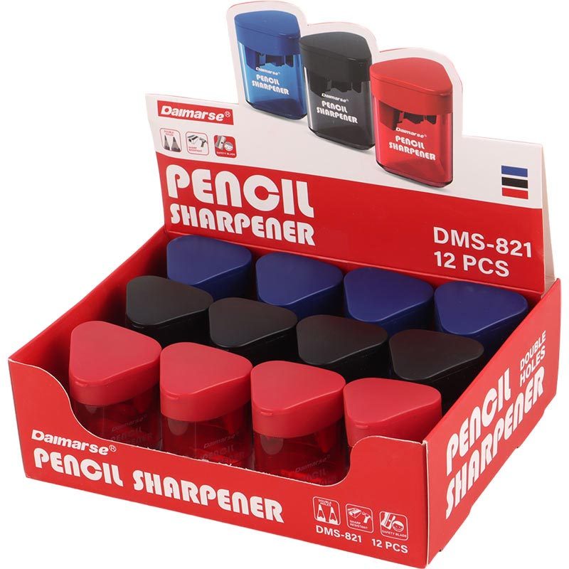 تراش پلاستیکی مخزن دار Daimarse DMS-821 بسته 12 عددی