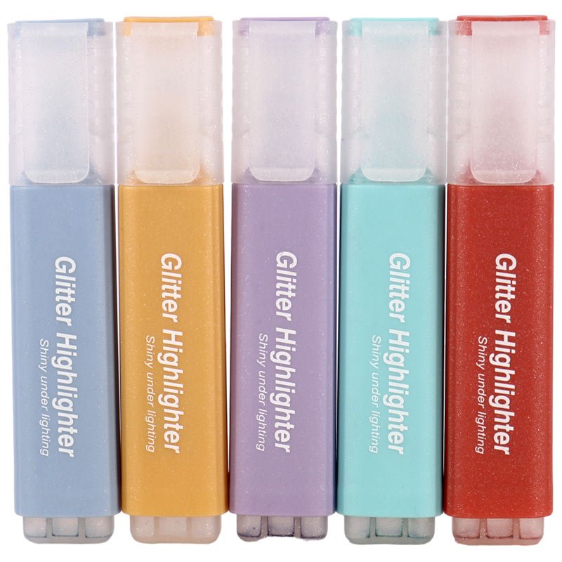 ماژیک هایلایت Glitter highlighter H3353 بسته 5 عددی