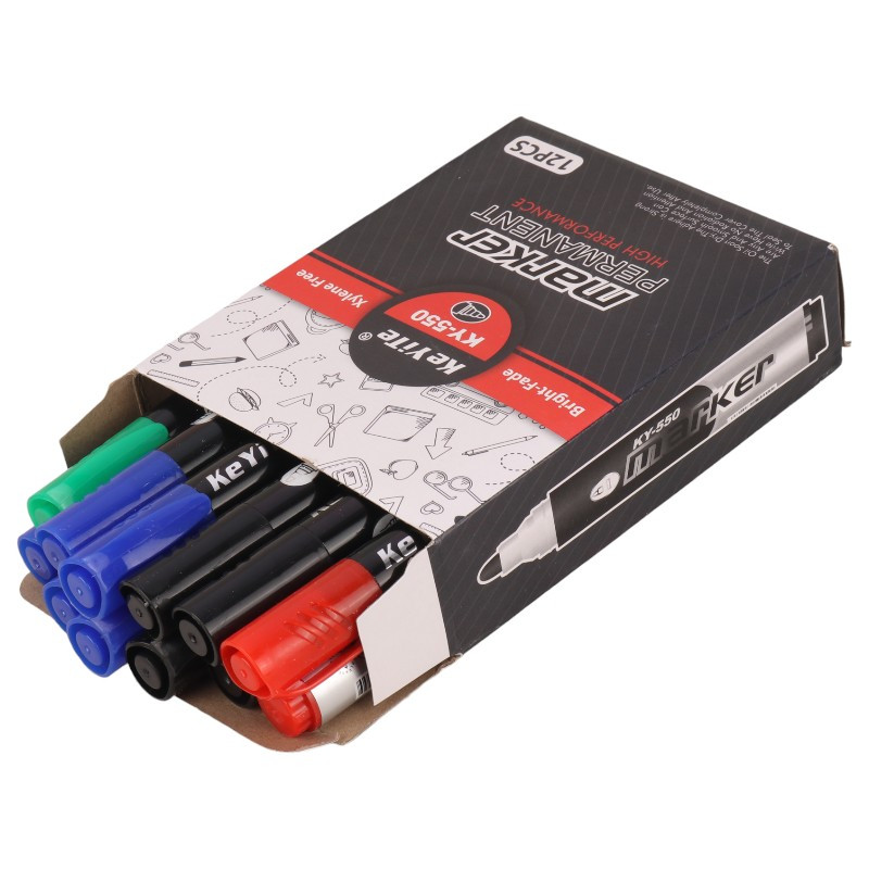 ماژیک معمولی کی ایت نوک گرد Keyite KY-550 بسته 12 عددی