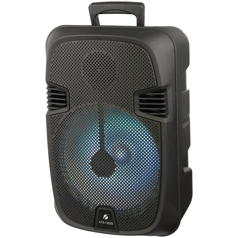 اسپیکر چمدانی بلوتوثی رم و فلش خور KBroad KTS-1202S + میکروفون و ریموت کنترل