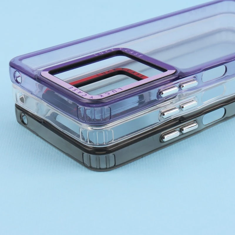 قاب PC پشت شفاف Lucky Case دور رنگی Xiaomi Redmi 13 4G / Redmi 13 5G