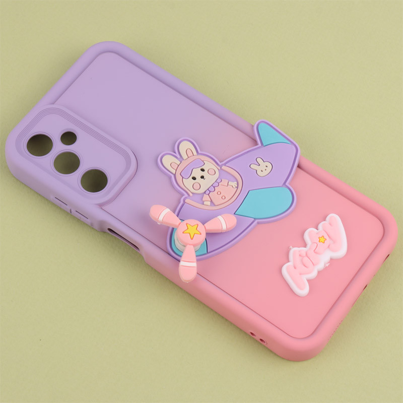 قاب سیلیکونی سامسونگ Galaxy A05s اسپینردار محافظ لنزدار دورنگ