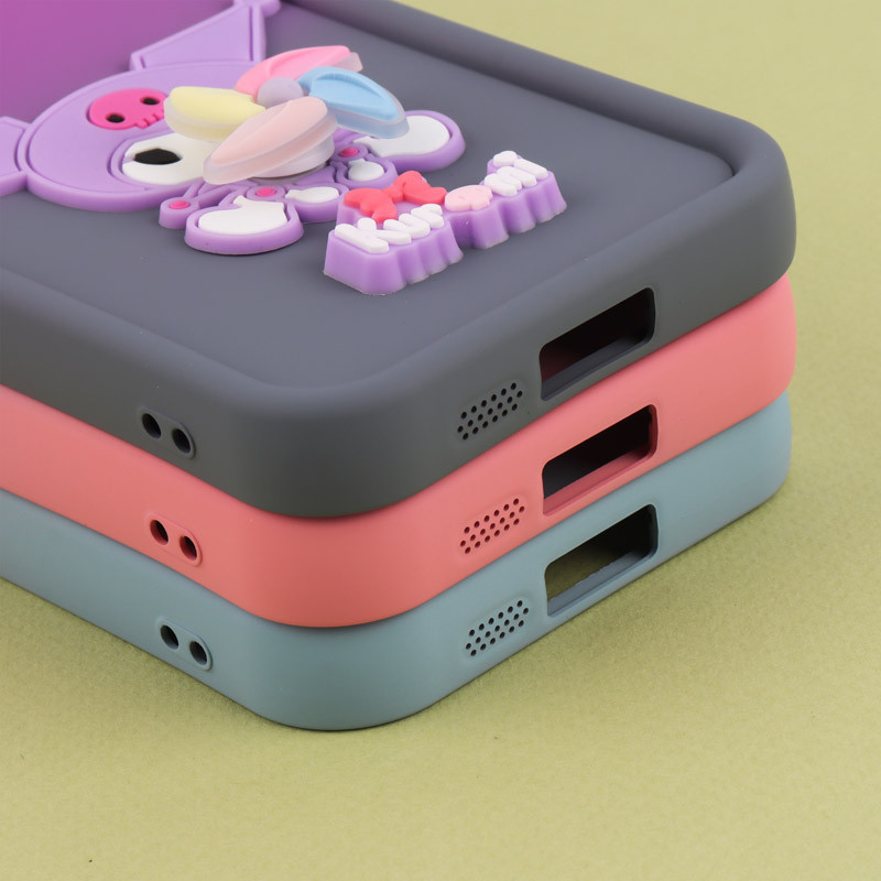 قاب سیلیکونی سامسونگ Galaxy A55 اسپینردار محافظ لنزدار دورنگ