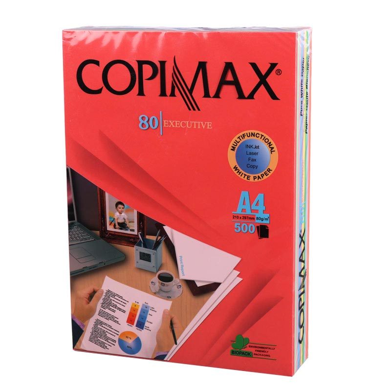 کاغذ A4 رنگی COPIMAX 80g بسته 500 عددی کد 2