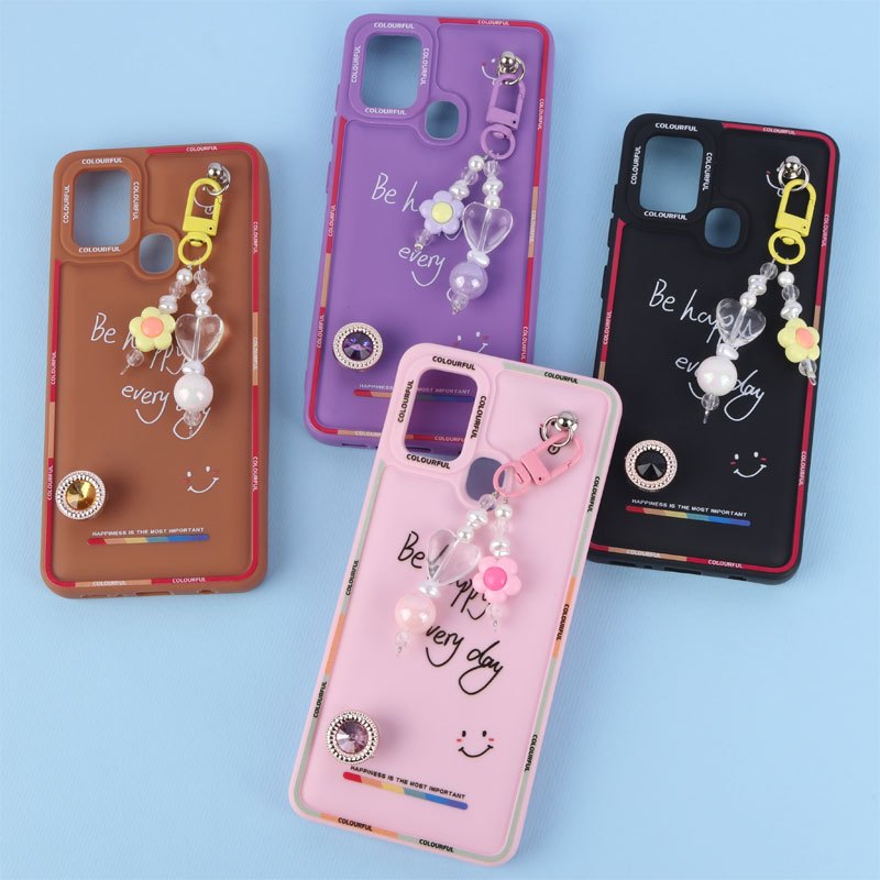 قاب ژله ای Colourful سامسونگ Galaxy A21s آویزدار
