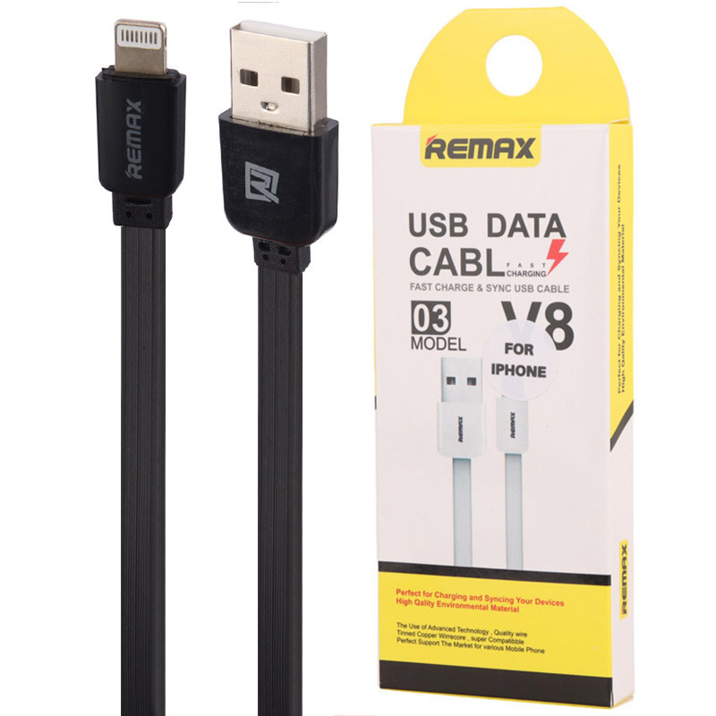 کابل آیفونی فست شارژ Remax V8-03 1m