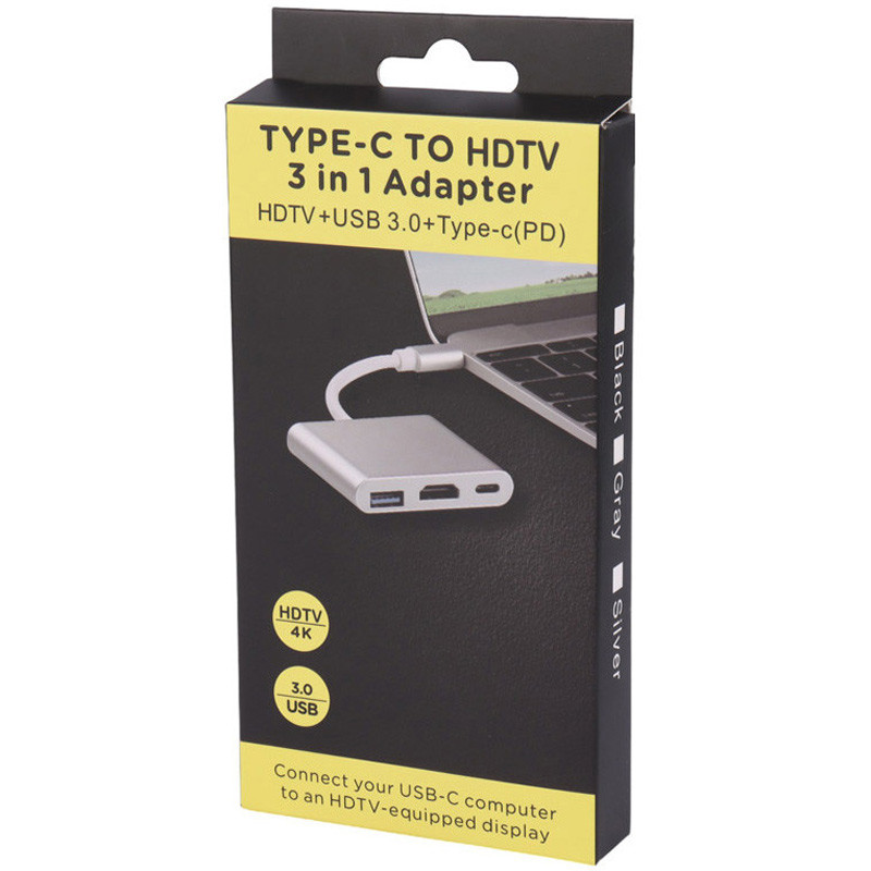تبدیل Type-C To HDMI/USB3.0/Type-C PD