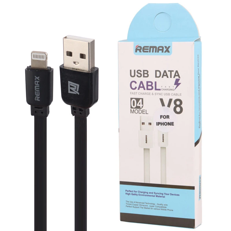 کابل آیفونی فست شارژ Remax V8-04 1m