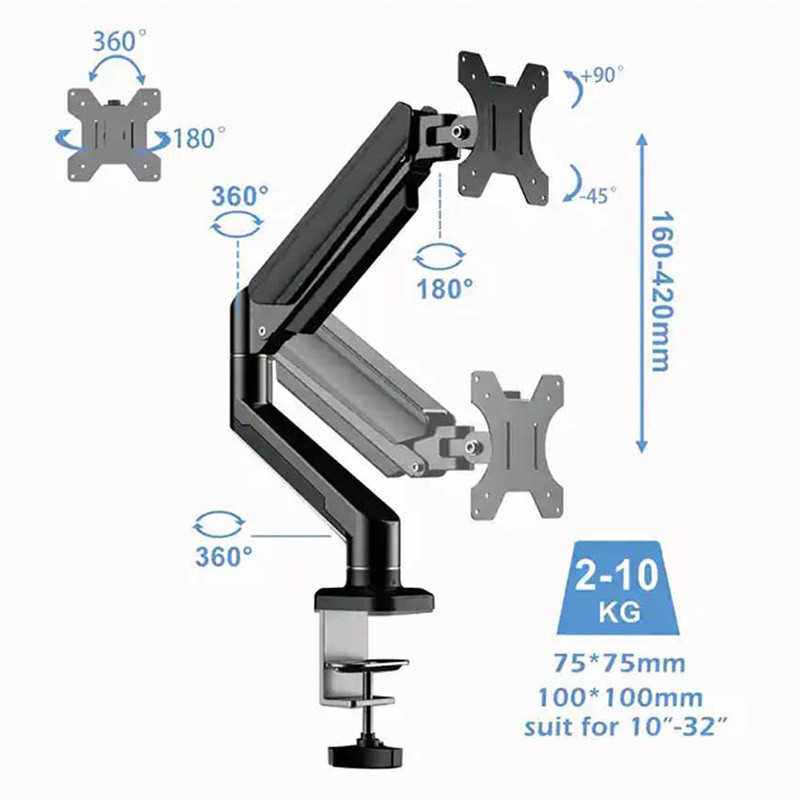 پایه رومیزی متحرک مانیتور 17 تا 30 اینچ Bersad SMA-07
