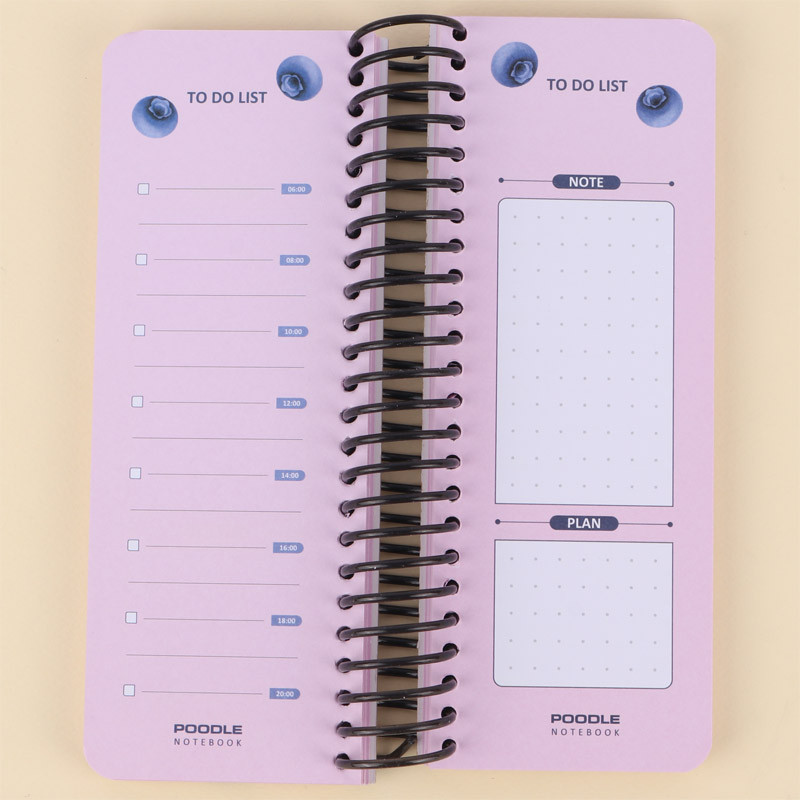 دفترچه سیمی 120 برگ To do List طرح فانتزی پودل