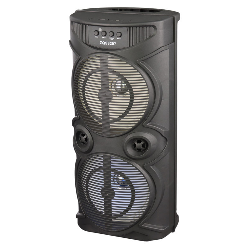 اسپیکر چمدانی بلوتوثی رم و فلش خور Sing-E ZQS-8207 + میکروفون و ریموت کنترل