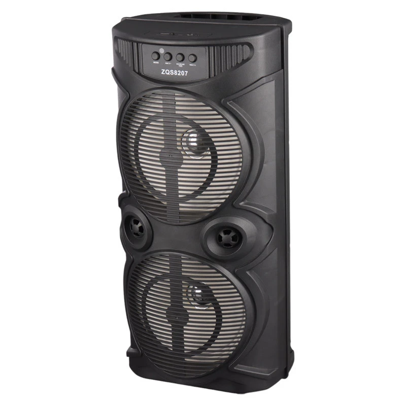 اسپیکر چمدانی بلوتوثی رم و فلش خور Sing-E ZQS-8207 + میکروفون و ریموت کنترل
