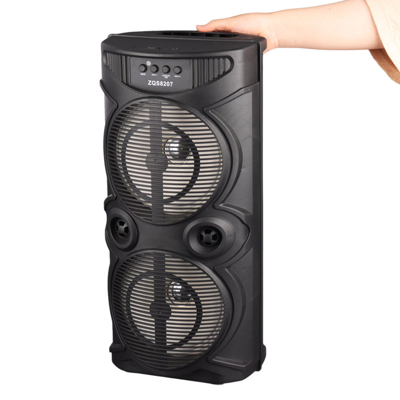 اسپیکر چمدانی بلوتوثی رم و فلش خور Sing-E ZQS-8207 + میکروفون و ریموت کنترل