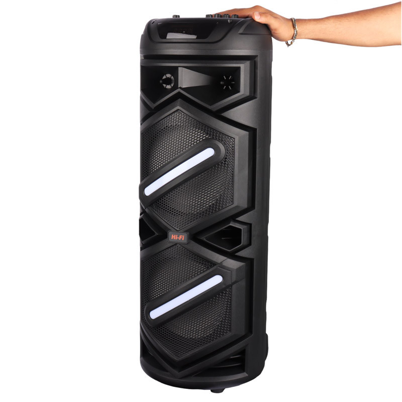 اسپیکر چمدانی بلوتوثی رم و فلش خور Sing-E ZQS8233 + میکروفون و ریموت کنترل