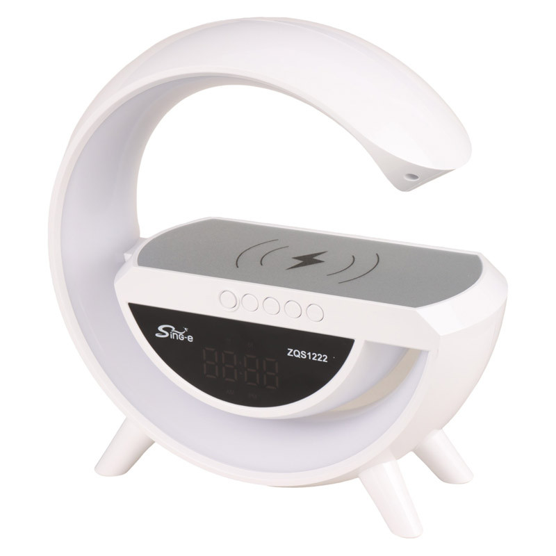 شارژر بی سیم و چراغ رومیزی اسپیکر دار Sing-E ZQS1222