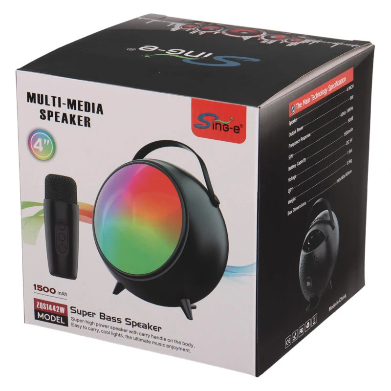 اسپیکر بلوتوثی رم و فلش خور Sing-E ZQS1442W + میکروفون