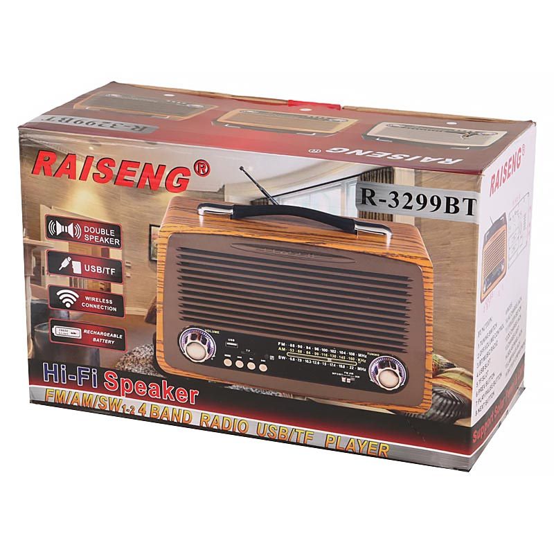رادیو اسپیکر بلوتوثی رم و فلش خور Raiseng R-3299BT