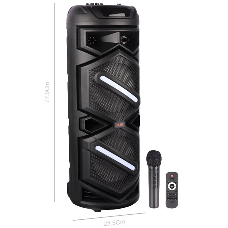 اسپیکر چمدانی بلوتوثی رم و فلش خور Sing-E ZQS8233 + میکروفون و ریموت کنترل