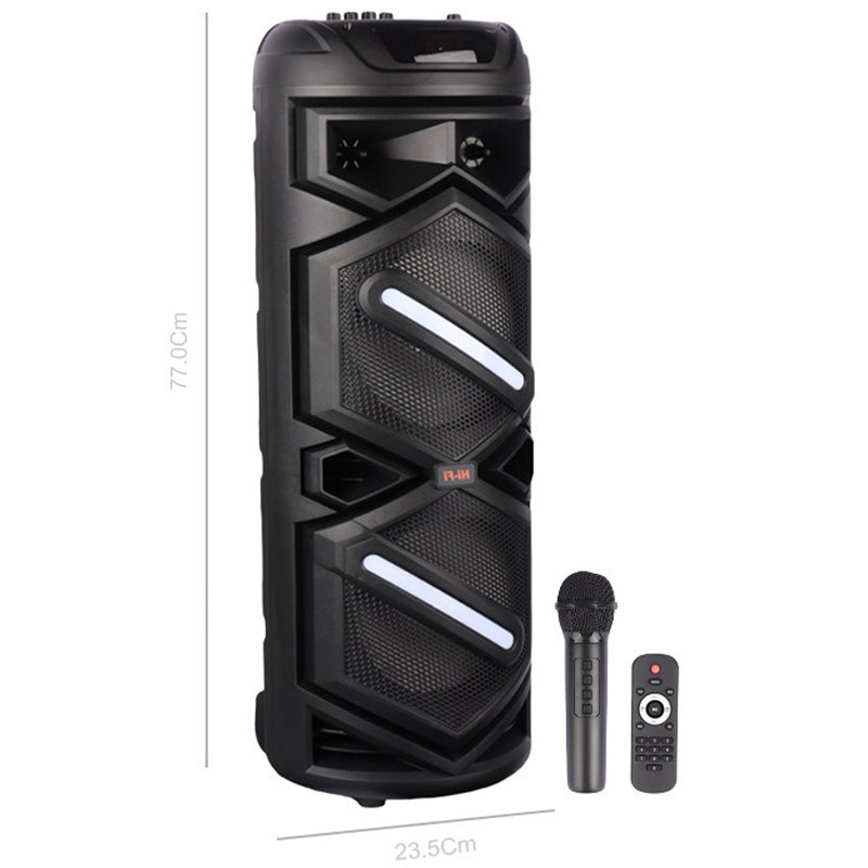 اسپیکر چمدانی بلوتوثی رم و فلش خور Sing-E ZQS8233 + میکروفون و ریموت کنترل