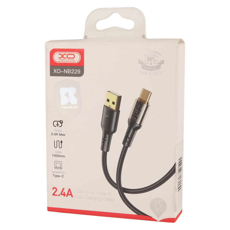 کابل تایپ سی فست شارژ XO XO-NB229 2.4A 1m