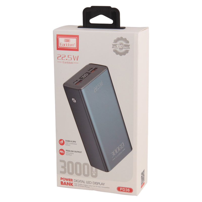 پاور بانک فست شارژ 30000 ارلدام Earldom ET-PD36 PD 22.5W