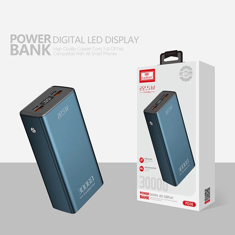 پاور بانک فست شارژ 30000 ارلدام Earldom ET-PD36 PD 22.5W