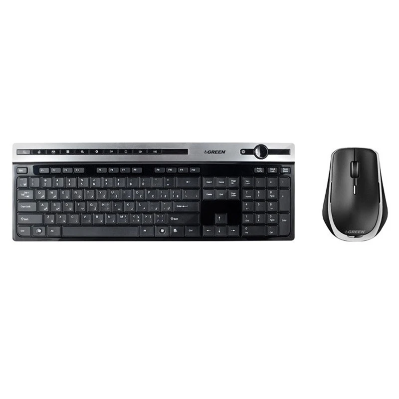 کیبورد و موس بی سیم گرین GKM505W