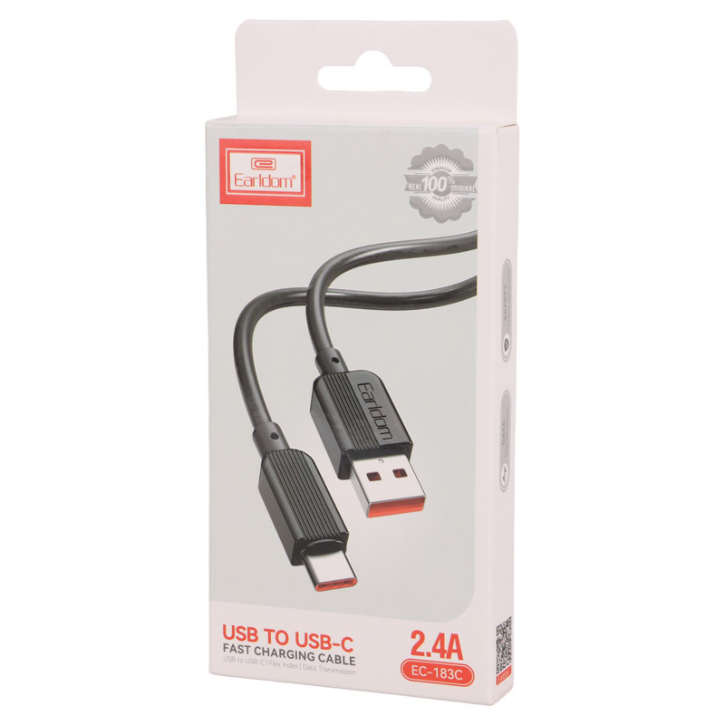 کابل تایپ سی فست شارژ Earldom EC-183C 2.4A 1m