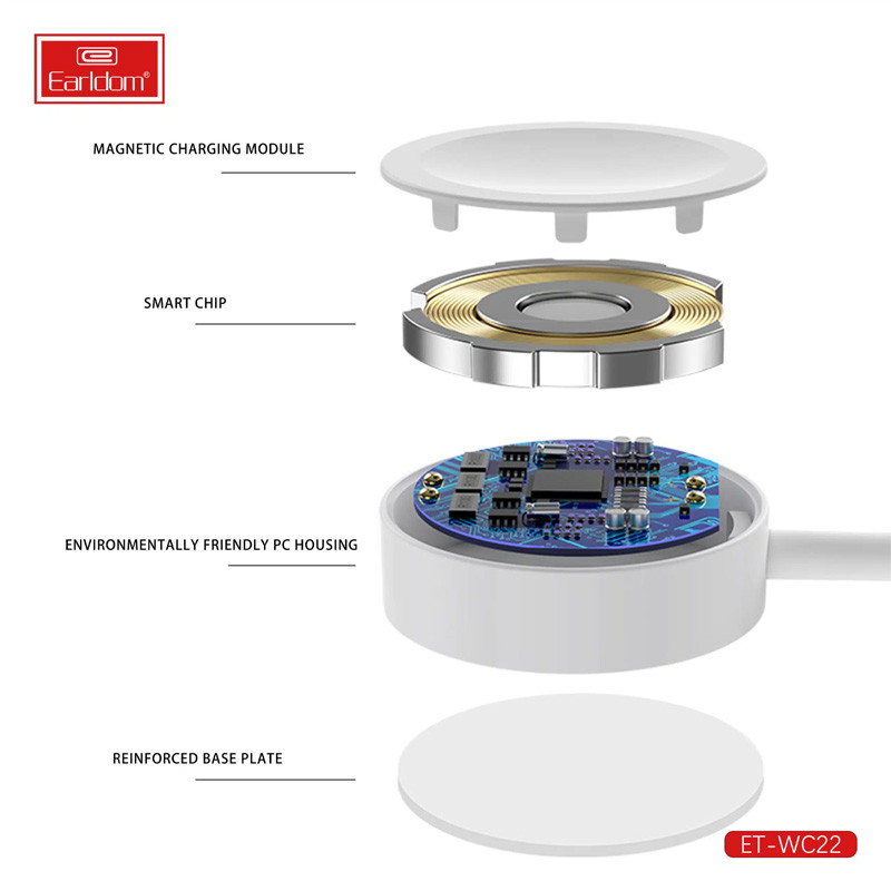 کابل شارژ مغناطیسی ساعت هوشمند Earldom ET-WC22 1m