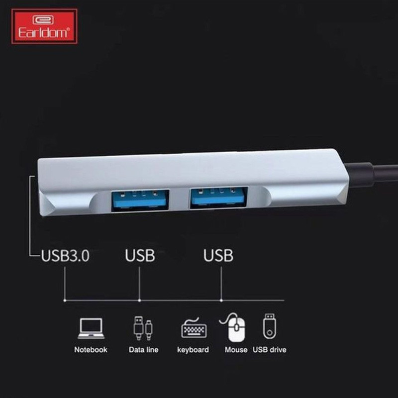 هاب 3 پورت USB 3.0 ارلدام ET-HUB09