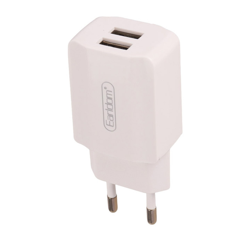 شارژر دیواری فست شارژ Earldom ES-202 2Port 2.4A 12W + کابل تایپ سی