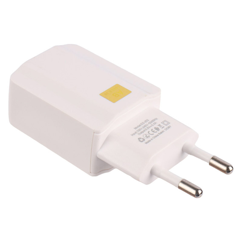 شارژر دیواری فست شارژ Earldom ES-202 2Port 2.4A 12W + کابل تایپ سی