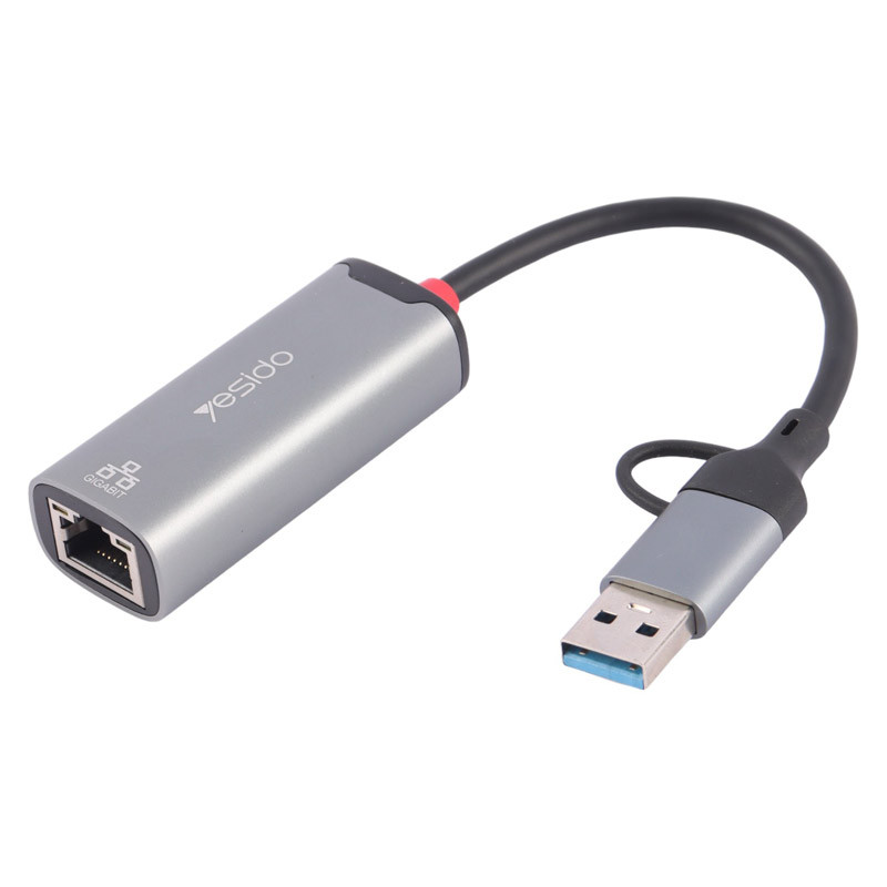 تبدیل Yesido HB26 LAN TO USB3.0/Type-C