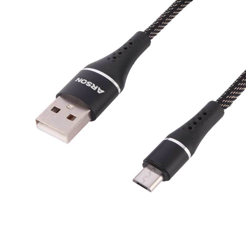 کابل میکرو یو اس بی فست شارژ Arson AN-CA10 3A 1m