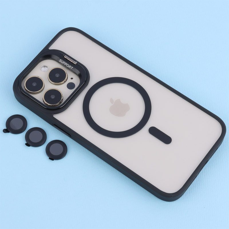 قاب PC مگ سیف استند شو با محافظ لنز رینگی آیفون iPhone 14 Pro Max