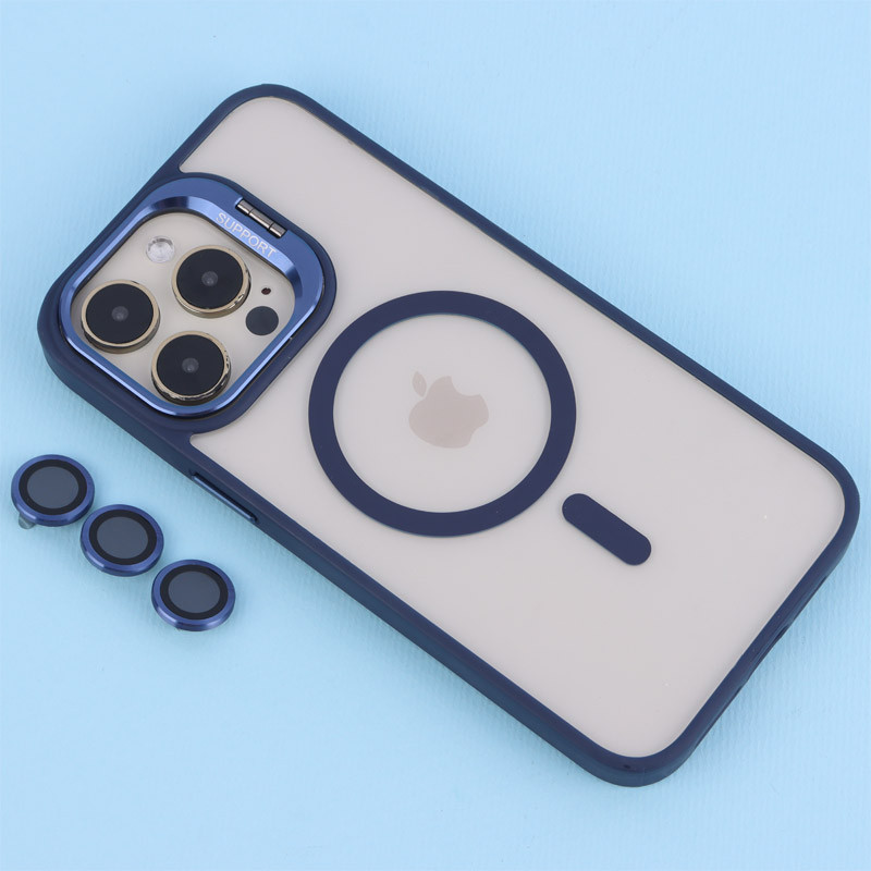 قاب PC مگ سیف استند شو با محافظ لنز رینگی آیفون iPhone 14 Pro Max