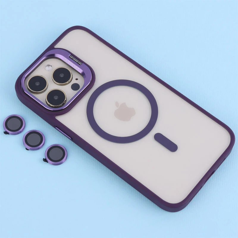 قاب PC مگ سیف استند شو با محافظ لنز رینگی آیفون iPhone 14 Pro Max