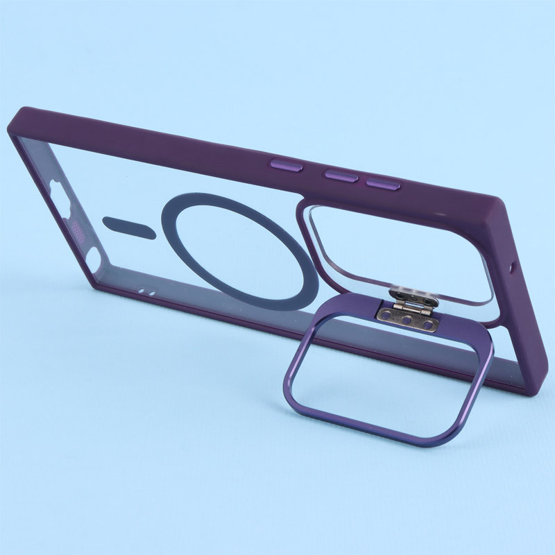 قاب PC مگ سیف استند شو با محافظ لنز رینگی سامسونگ Galaxy S23 Ultra