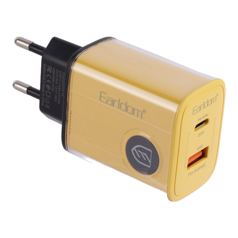 کلگی فست شارژ Earldom ES-EU40 2Port 3A QC3.0 PD 20W