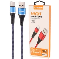کابل تایپ سی فست شارژ Arson AN-CA10 3A 1m