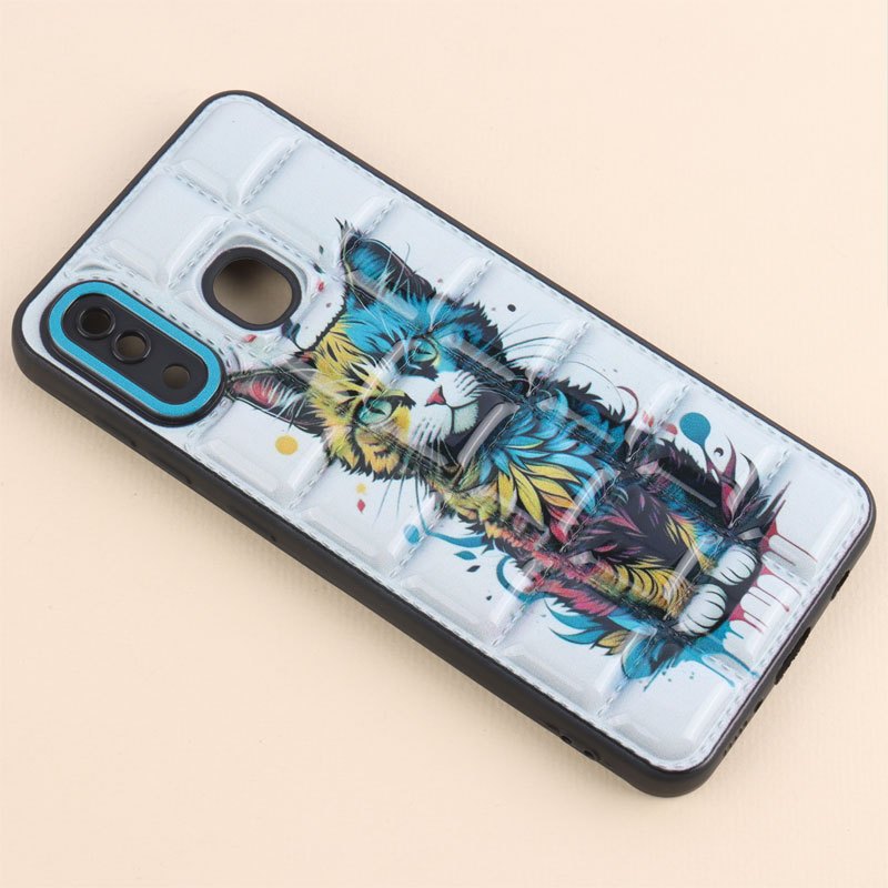 قاب پافر مربعی محافظ لنزدار سامسونگ Galaxy Galaxy A20 / A30