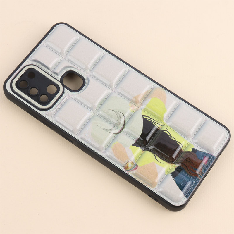 قاب پافر مربعی محافظ لنزدار سامسونگ Galaxy A21s