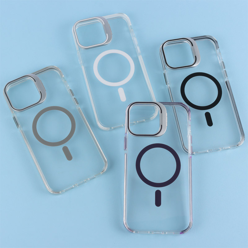 قاب PC Protection Case شفاف مگ سیف استندشو آیفون iPhone 13 Pro Max